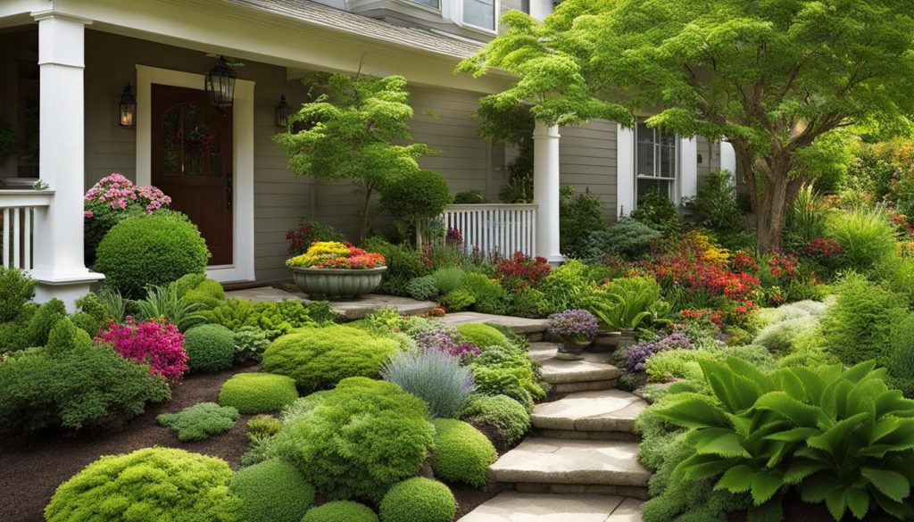 small front yard greenery