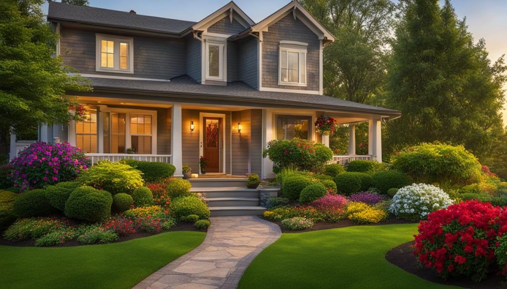 curb appeal with front yard landscaping