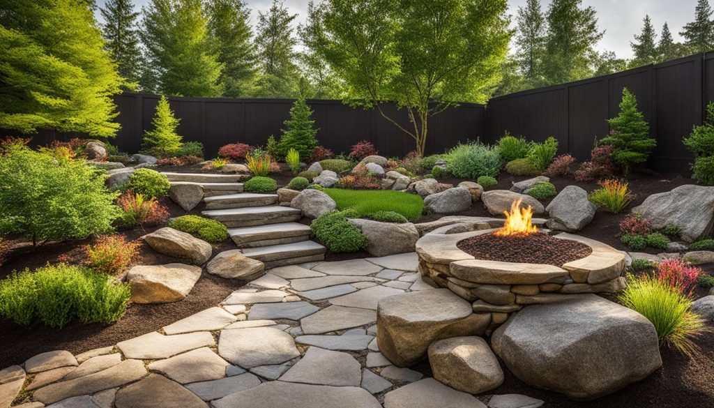 Rock and stone landscaping