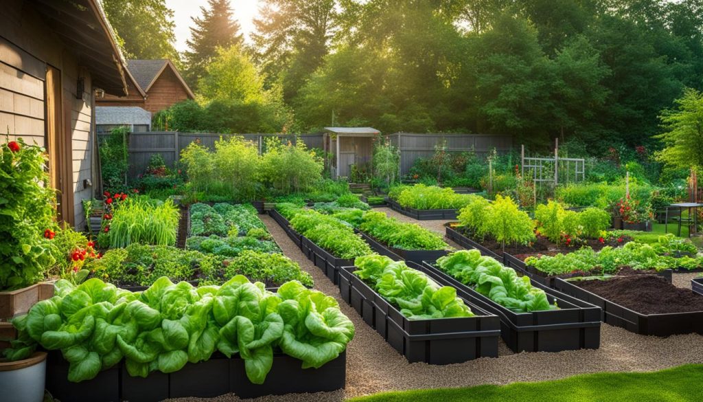 Vegetable garden landscaping