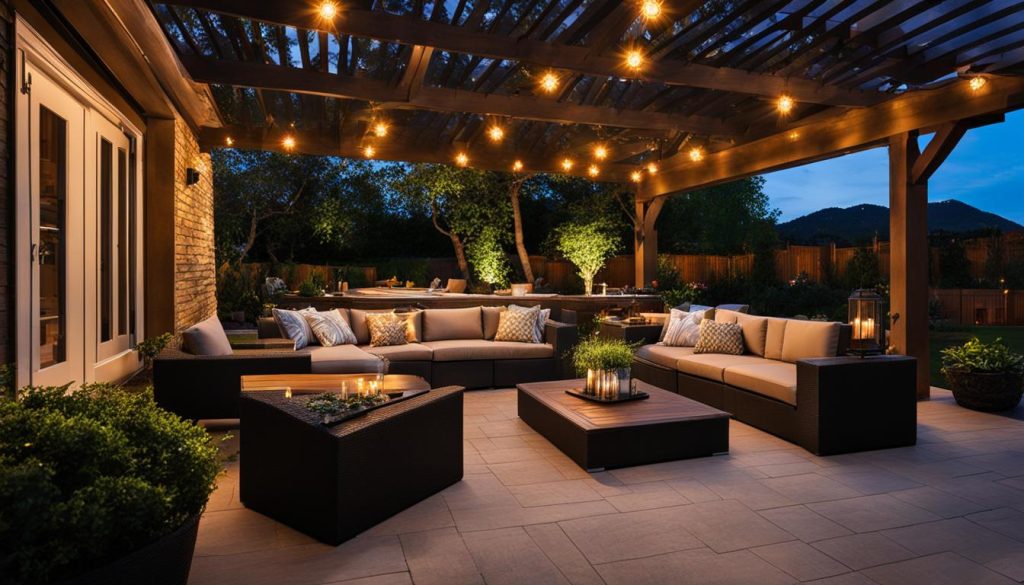 patio lighting layout