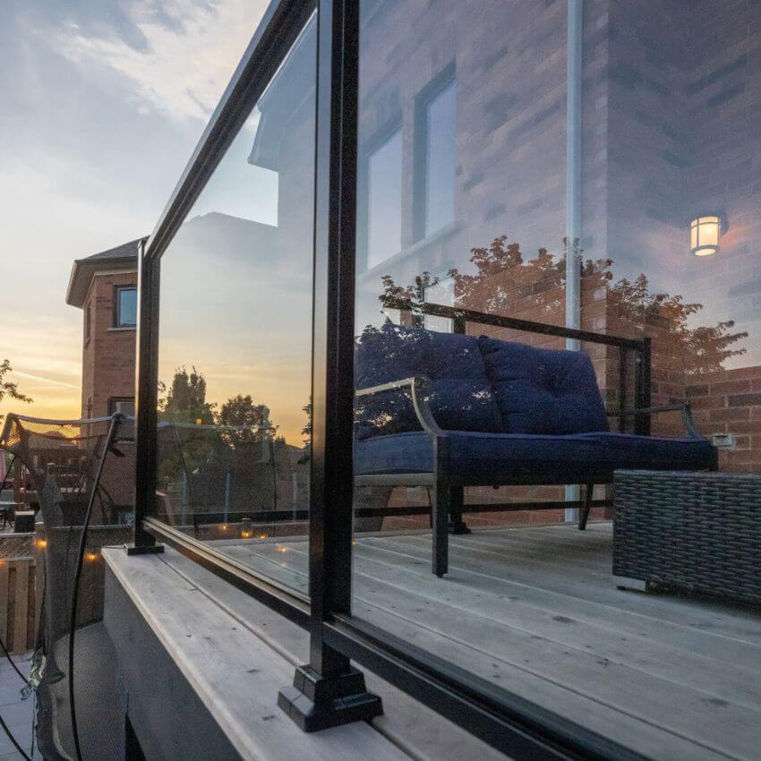 Pressure treated wood deck installation